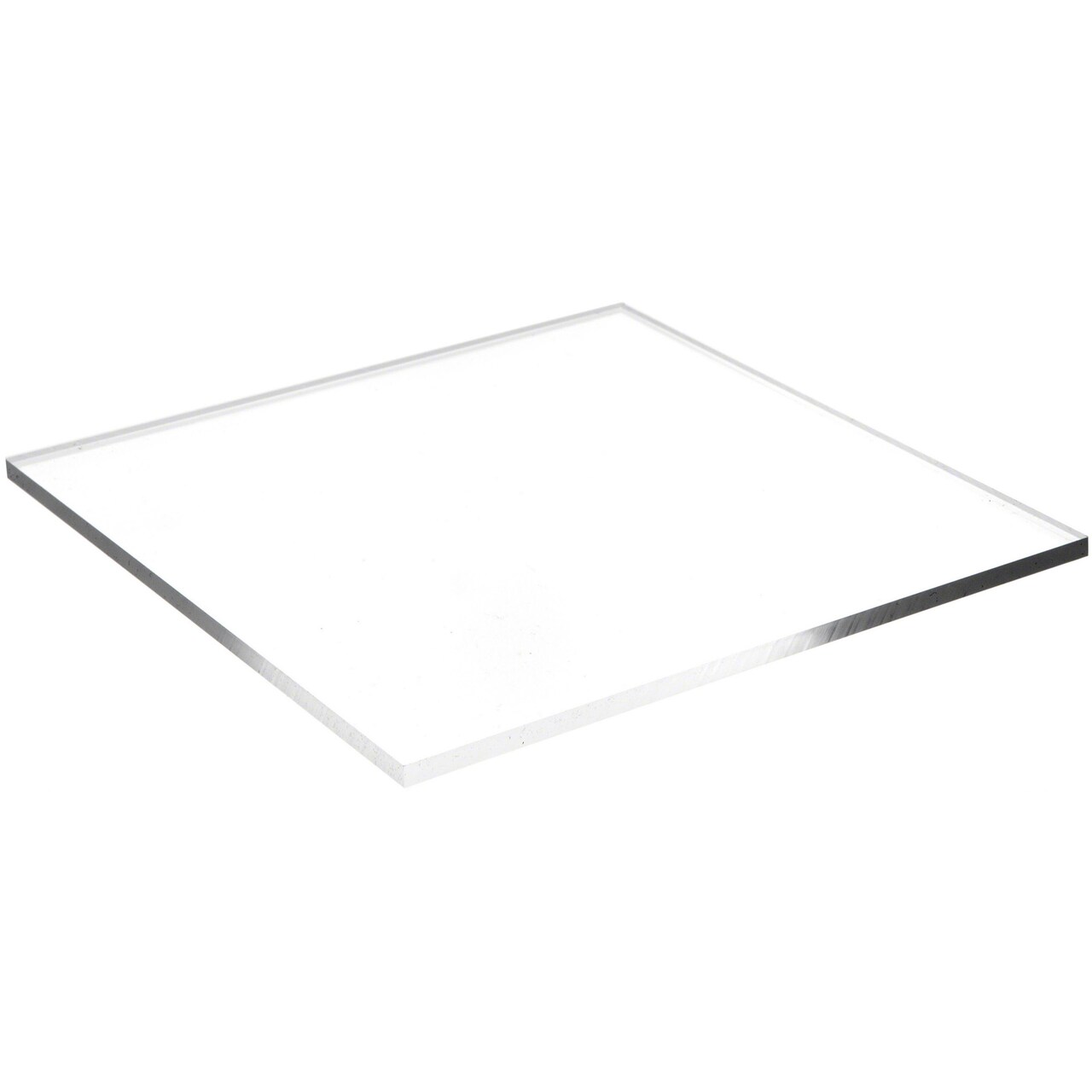 Plymor Clear Acrylic Square Polished Edge Display Base, 8" W x 8" D x 0.25" H